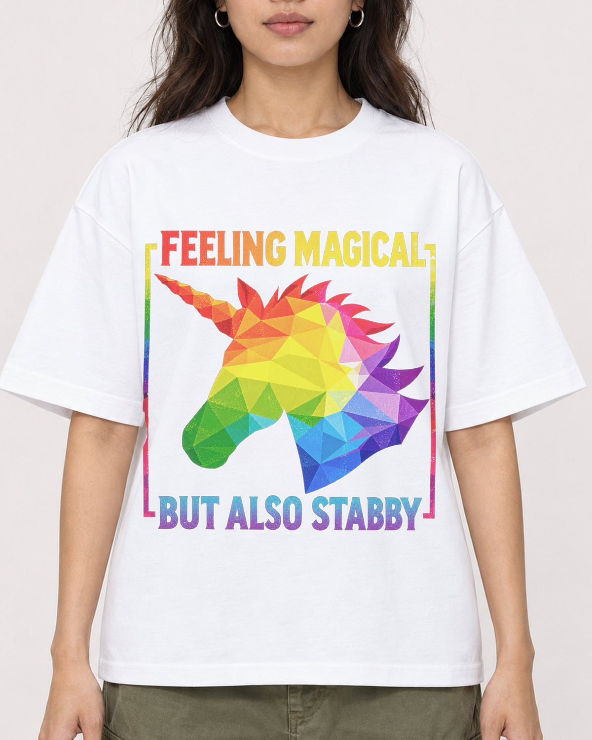 Mockup Boxy Heavyweight Tee White female close-up 02