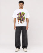 Mockup Boxy Heavyweight Tee White male full-body 20