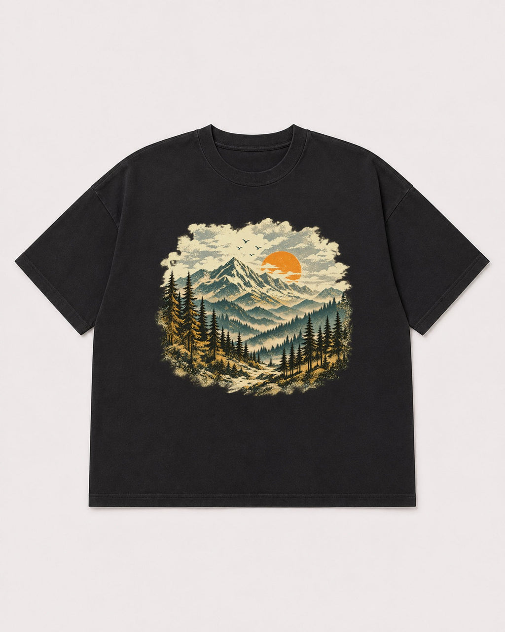 Mockup Boxy Heavyweight Tee Black product