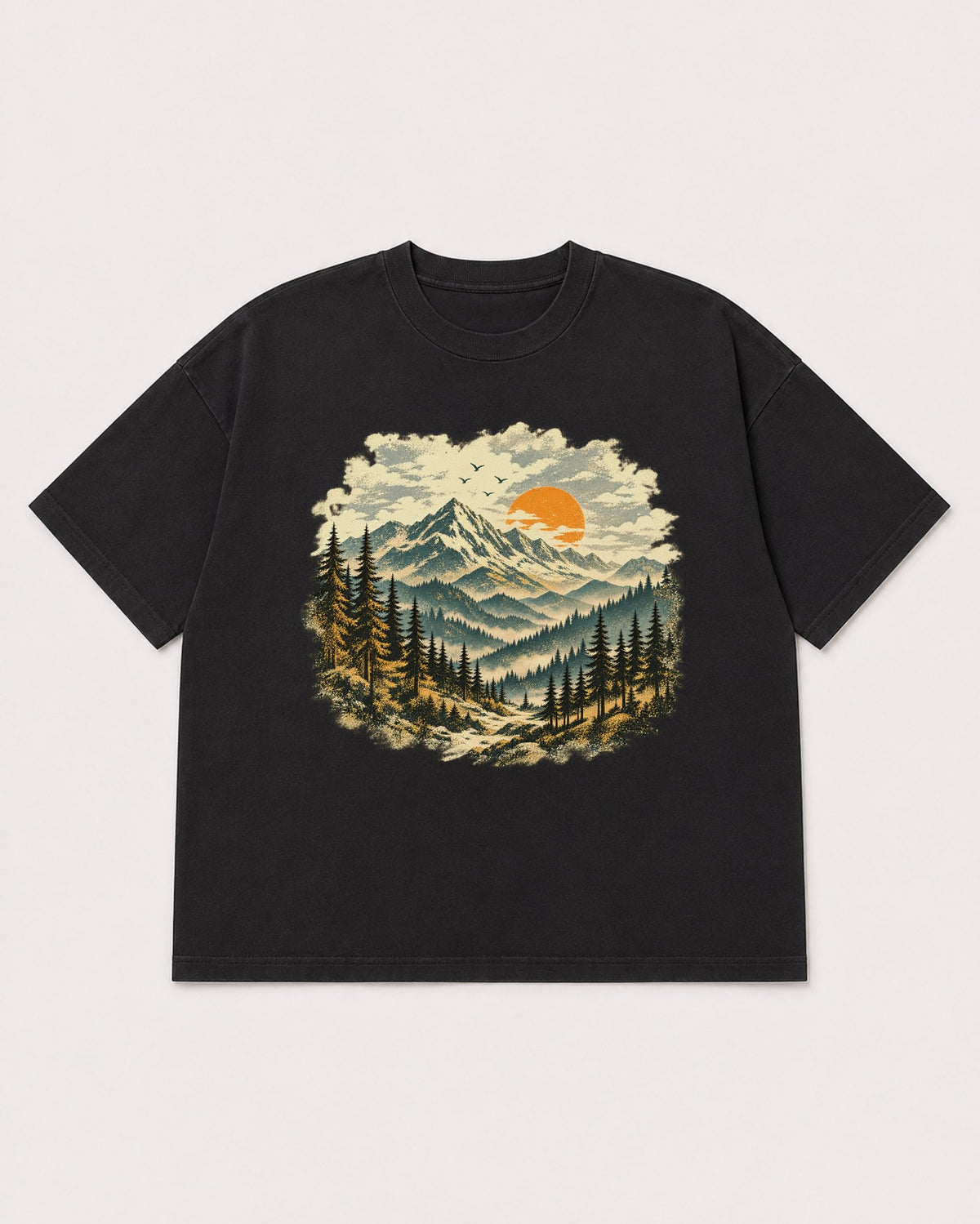 Mockup Boxy Heavyweight Tee Black product