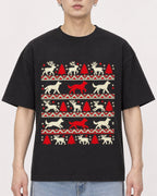 Mockup Boxy Heavyweight Tee Black male close-up 01
