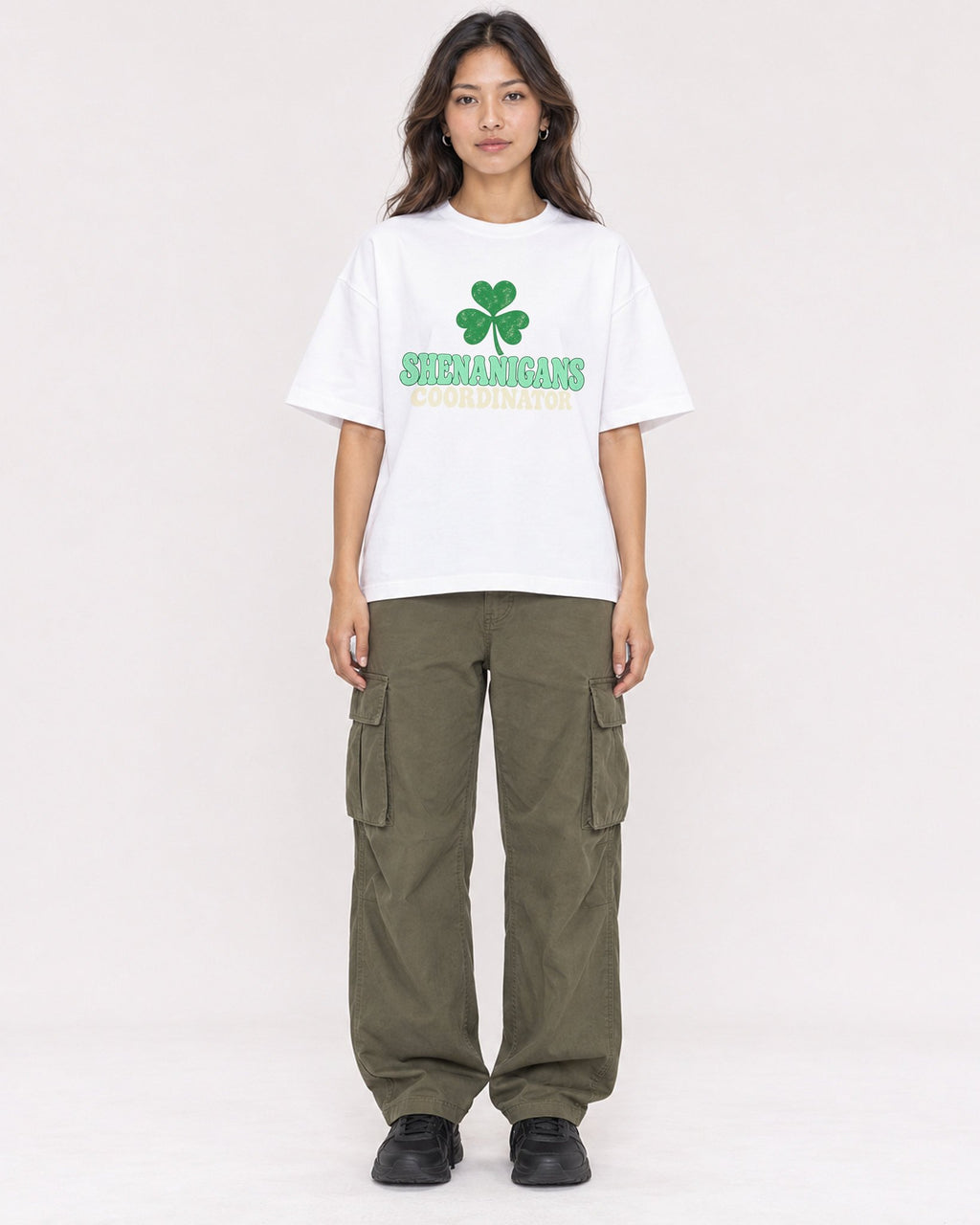 Mockup Boxy Heavyweight Tee White female full-body 02