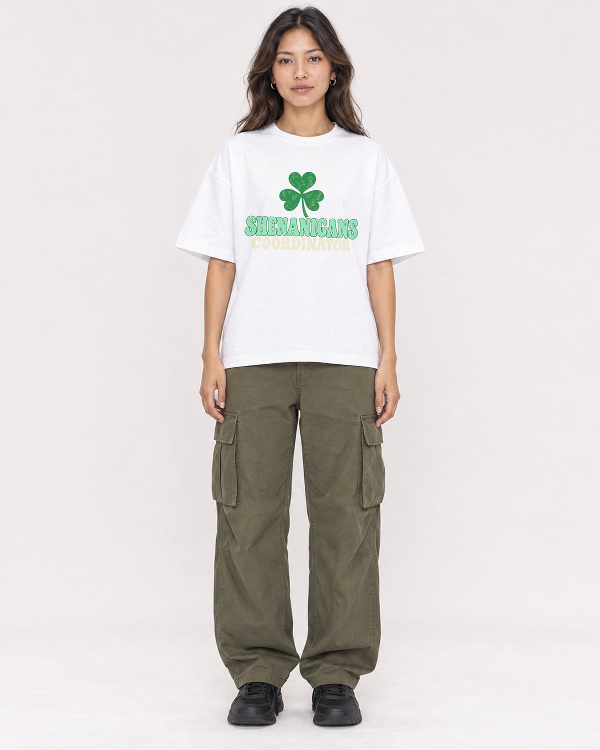 Mockup Boxy Heavyweight Tee White female full-body 02