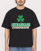 Mockup Boxy Heavyweight Tee Black male close-up 02