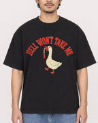 Mockup Boxy Heavyweight Tee Black male close-up 02