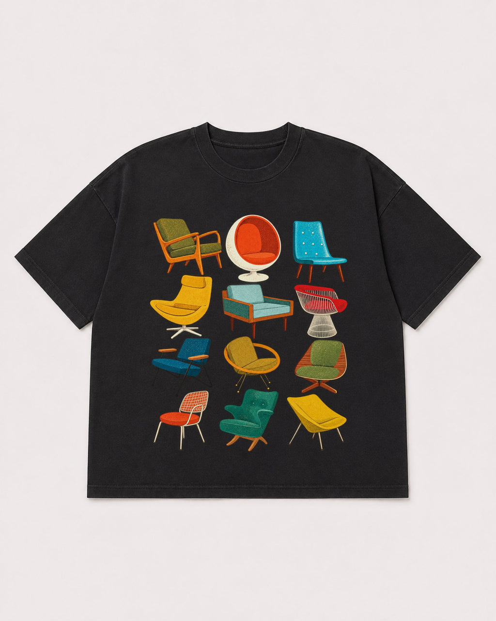 Mockup Boxy Heavyweight Tee Black product