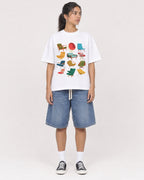 Mockup Boxy Heavyweight Tee White female full-body 16