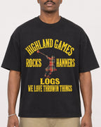Mockup Boxy Heavyweight Tee Black male close-up 44