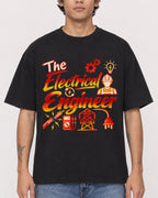 Mockup Boxy Heavyweight Tee Black male close-up 06