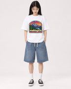 Mockup Boxy Heavyweight Tee White female full-body 01
