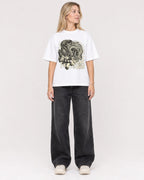 Mockup Boxy Heavyweight Tee White female full-body 08