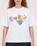 Mockup Boxy Heavyweight Tee White female close-up 09
