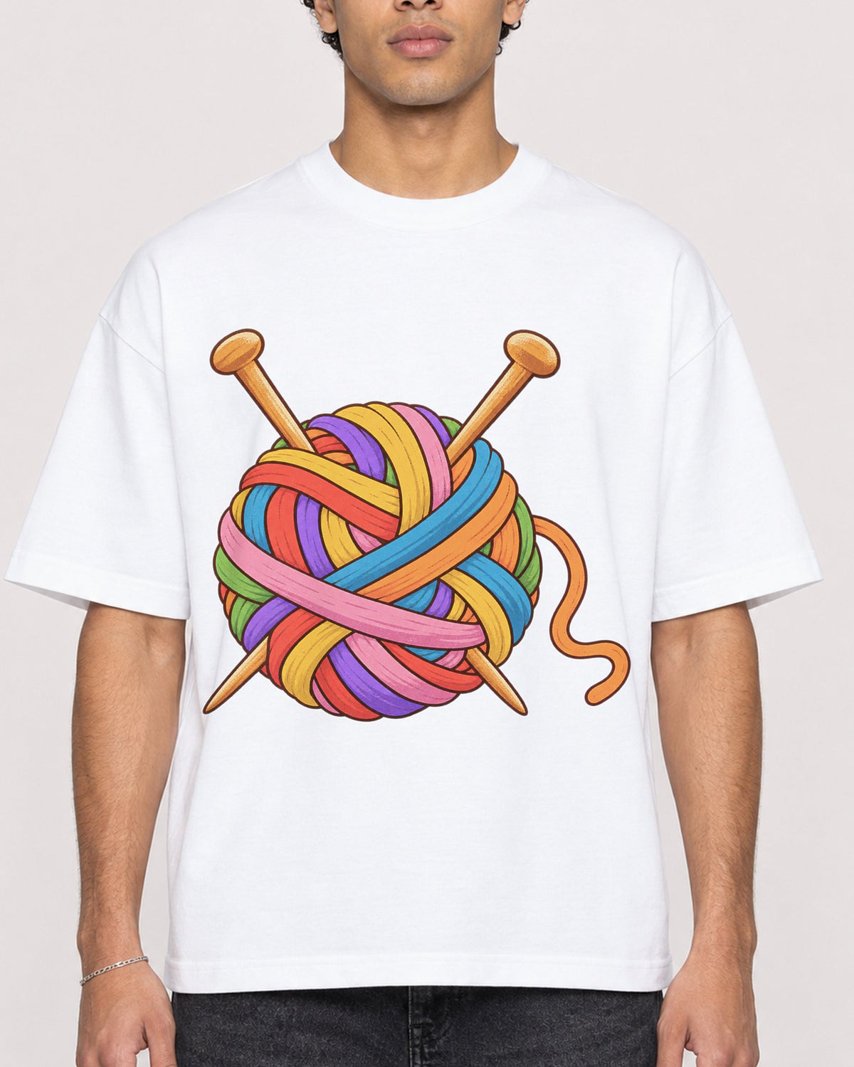 Mockup Boxy Heavyweight Tee White male close-up 10