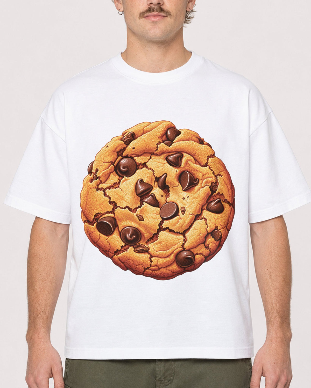 Mockup Boxy Heavyweight Tee White male close-up 19