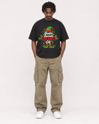 Mockup Boxy Heavyweight Tee Black male full-body 04