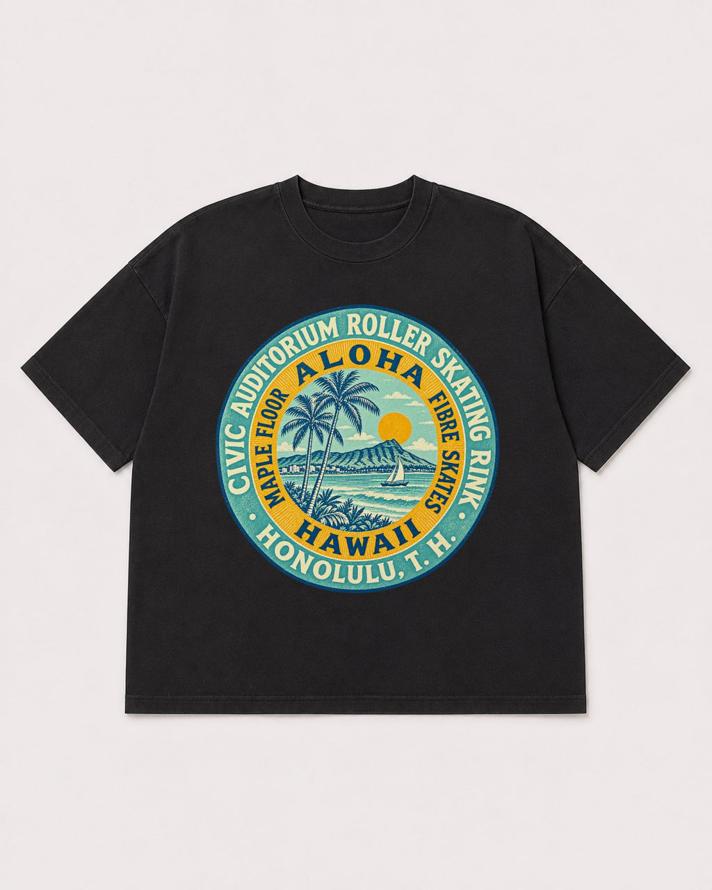 Mockup Boxy Heavyweight Tee Black product