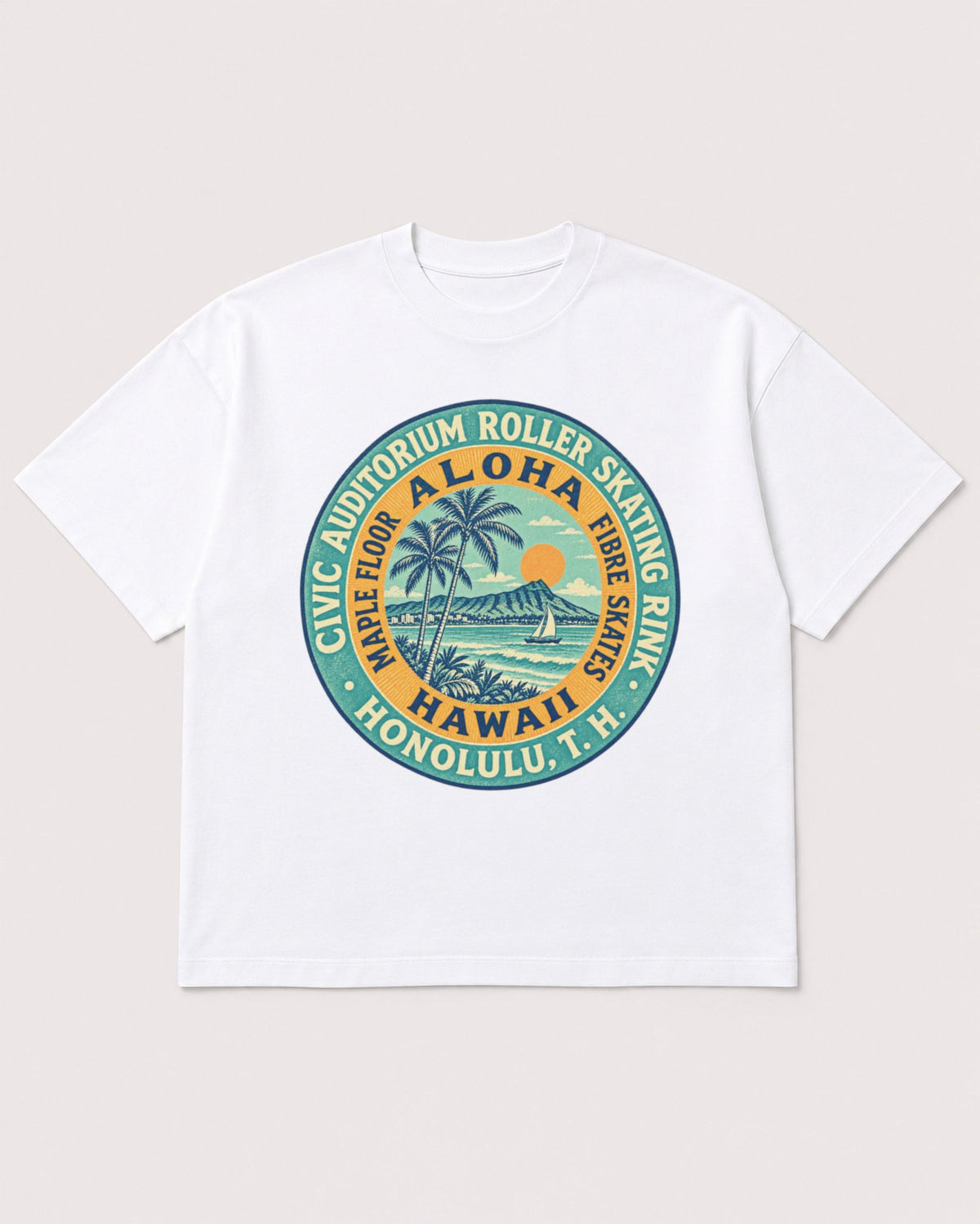 Mockup Boxy Heavyweight Tee White product
