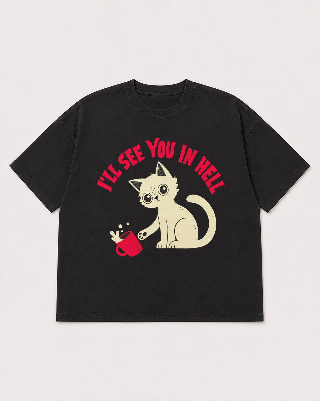 Mockup Boxy Heavyweight Tee Black product