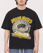 Mockup Boxy Heavyweight Tee Black male close-up 03