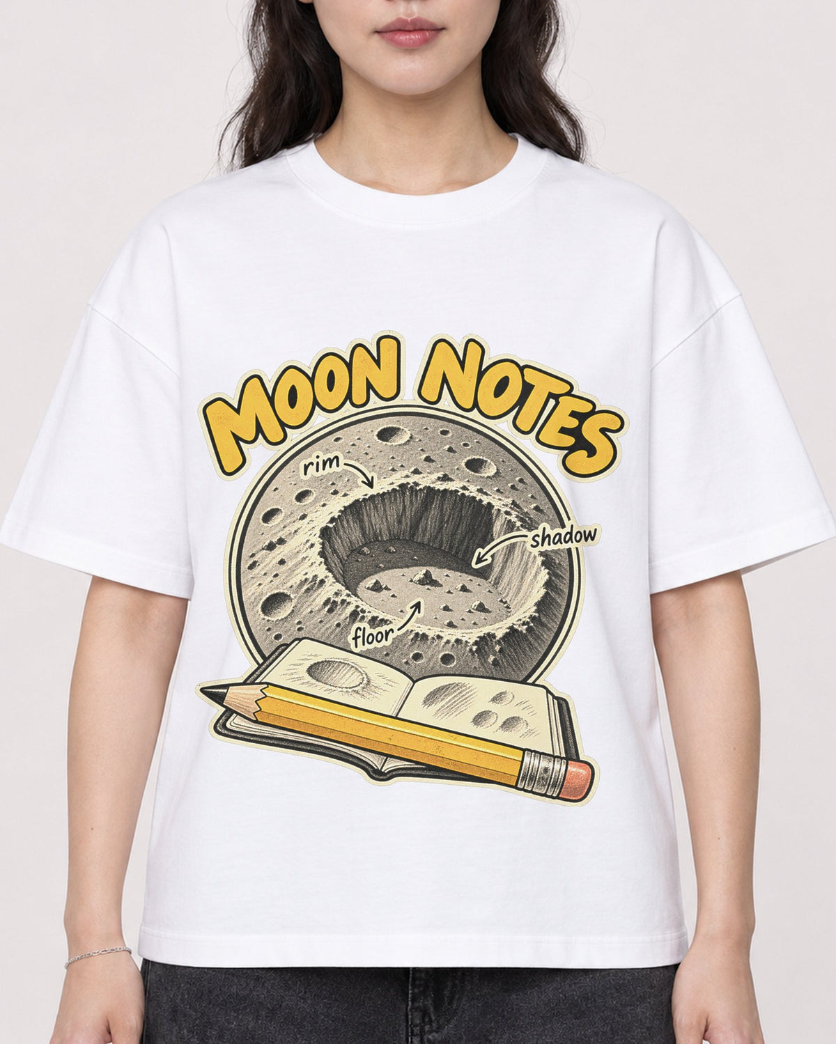 Mockup Boxy Heavyweight Tee White female close-up 03