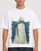 Mockup Boxy Heavyweight Tee White male close-up 16