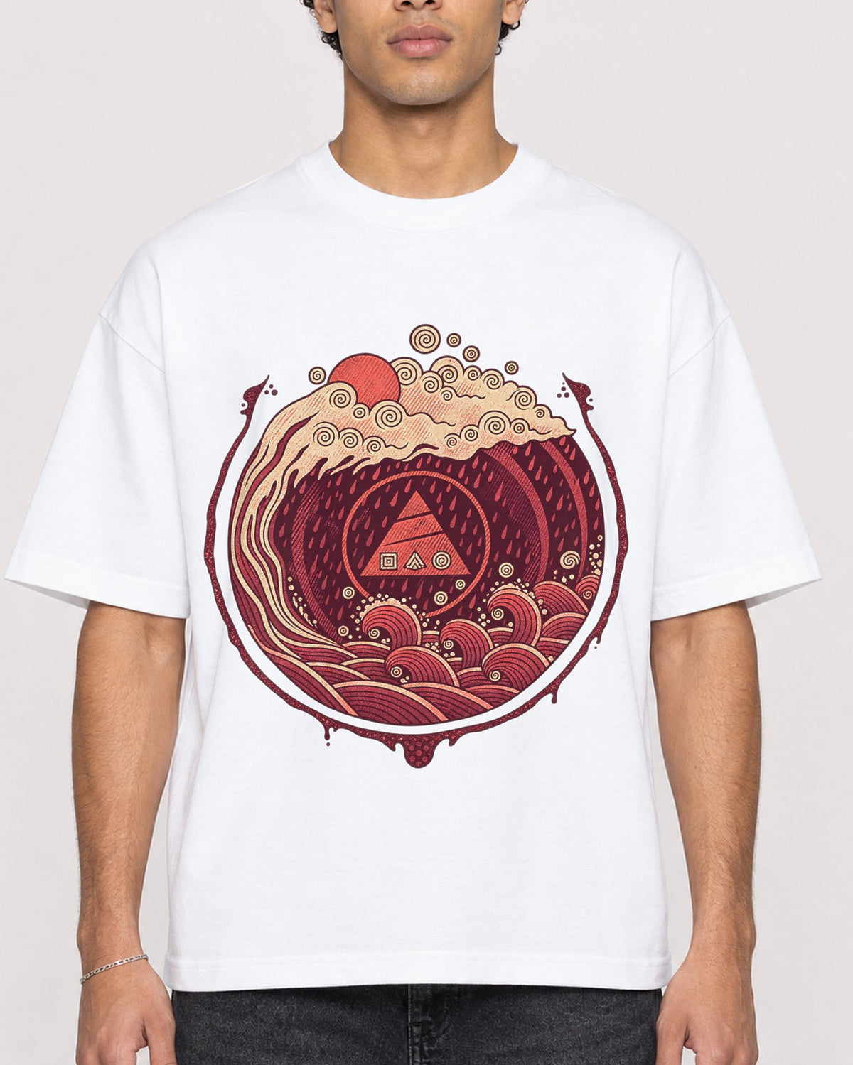 Mockup Boxy Heavyweight Tee White male close-up 10