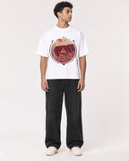 Mockup Boxy Heavyweight Tee White male full-body 10