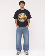 Mockup Boxy Heavyweight Tee Black male full-body 06