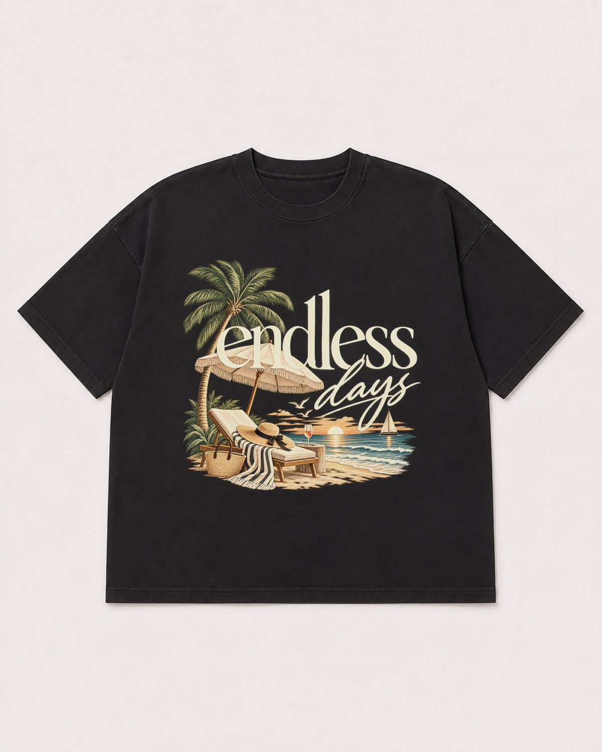 Mockup Boxy Heavyweight Tee Black product