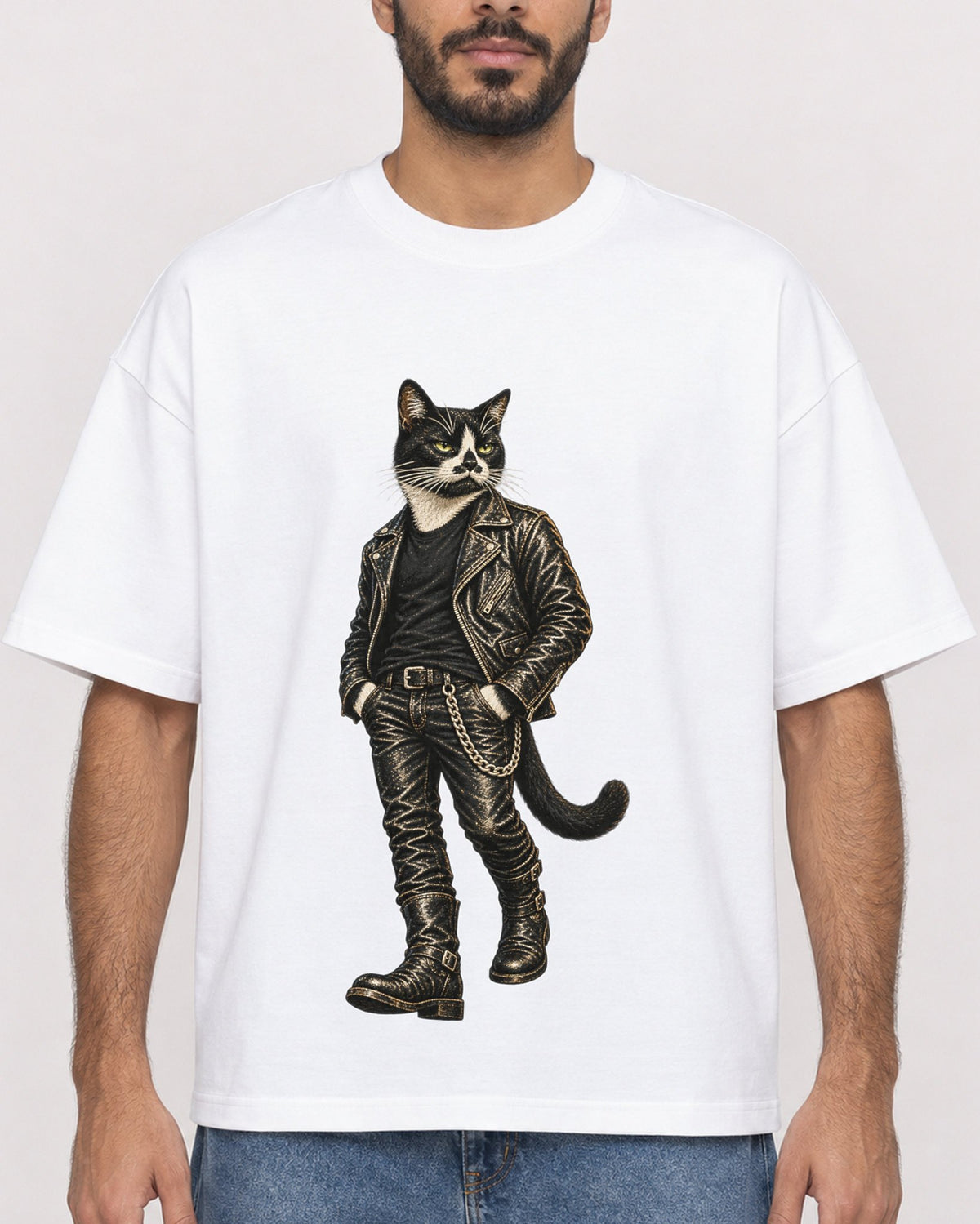 Mockup Boxy Heavyweight Tee White male close-up 07