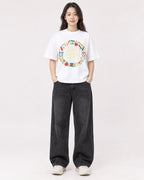 Mockup Boxy Heavyweight Tee White female full-body 03