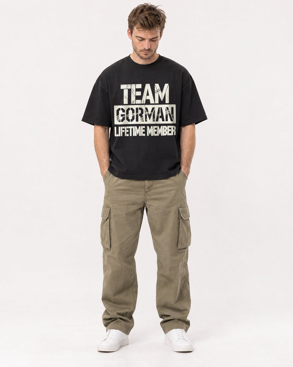 Mockup Boxy Heavyweight Tee Black male full-body 08