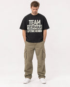 Mockup Boxy Heavyweight Tee Black male full-body 08