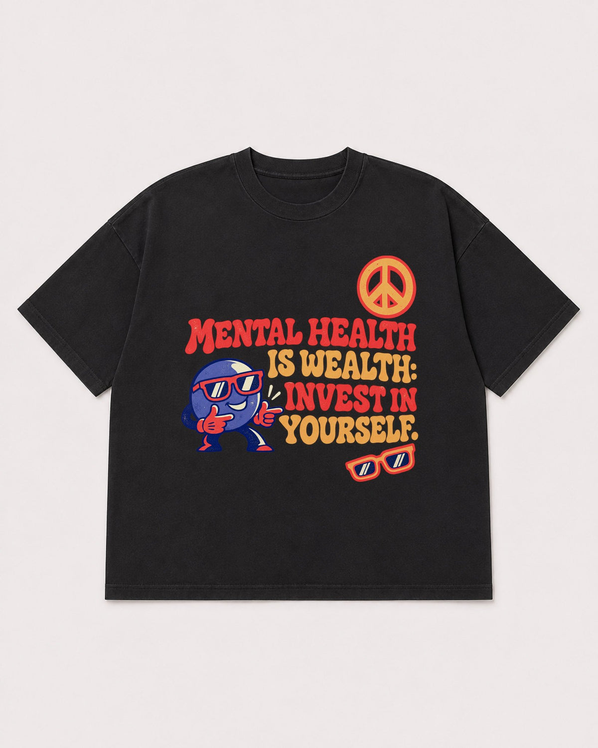 Mockup Boxy Heavyweight Tee Black product