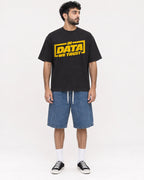 Mockup Boxy Heavyweight Tee Black male full-body 07