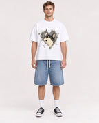 Mockup Boxy Heavyweight Tee White male full-body 08