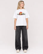 Mockup Boxy Heavyweight Tee White female full-body 08