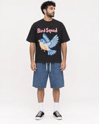 Mockup Boxy Heavyweight Tee Black male full-body 07