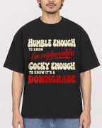 Mockup Boxy Heavyweight Tee Black male close-up 02