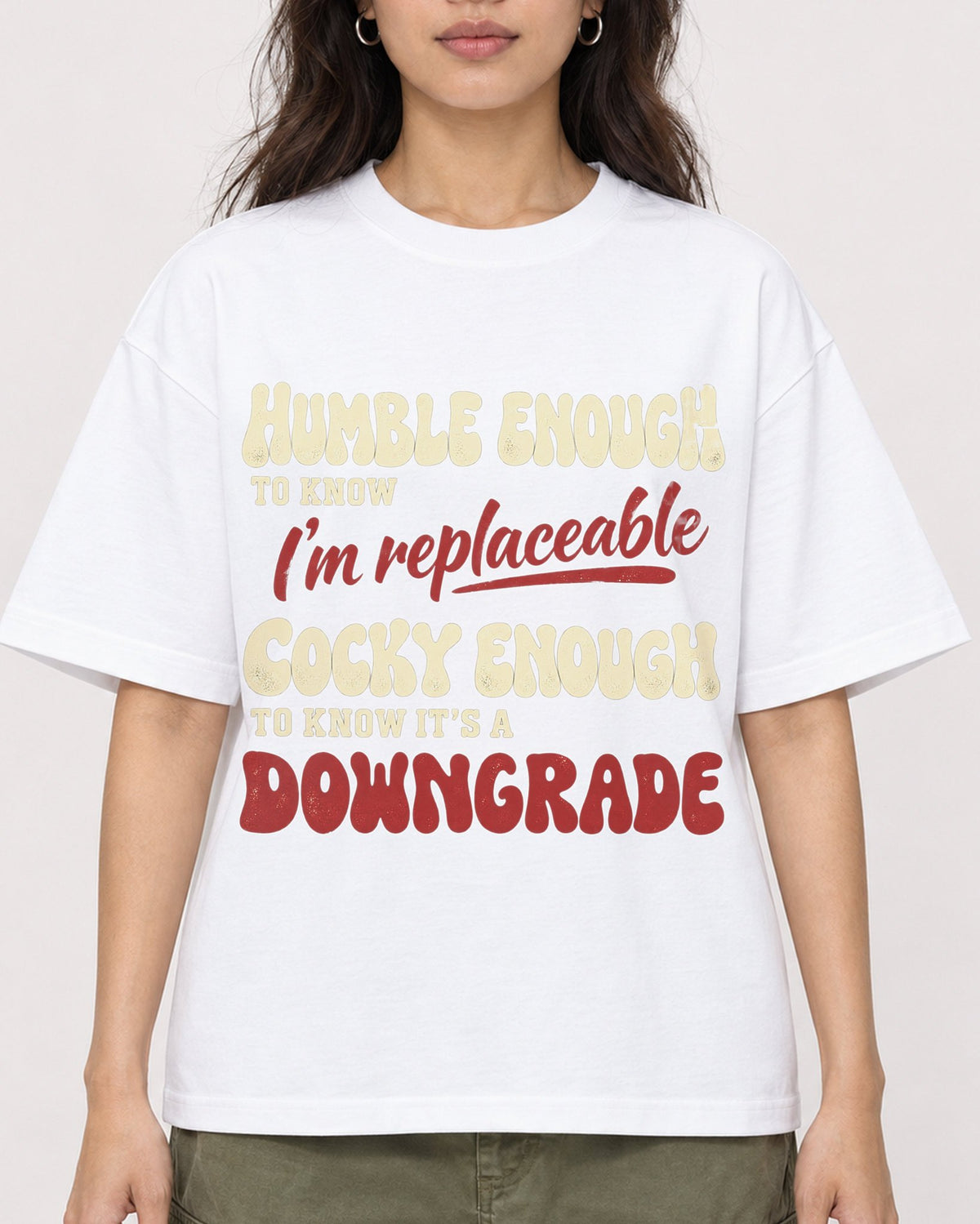 Mockup Boxy Heavyweight Tee White female close-up 02