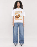Mockup Boxy Heavyweight Tee White female full-body 10