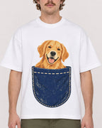 Mockup Boxy Heavyweight Tee White male close-up 09