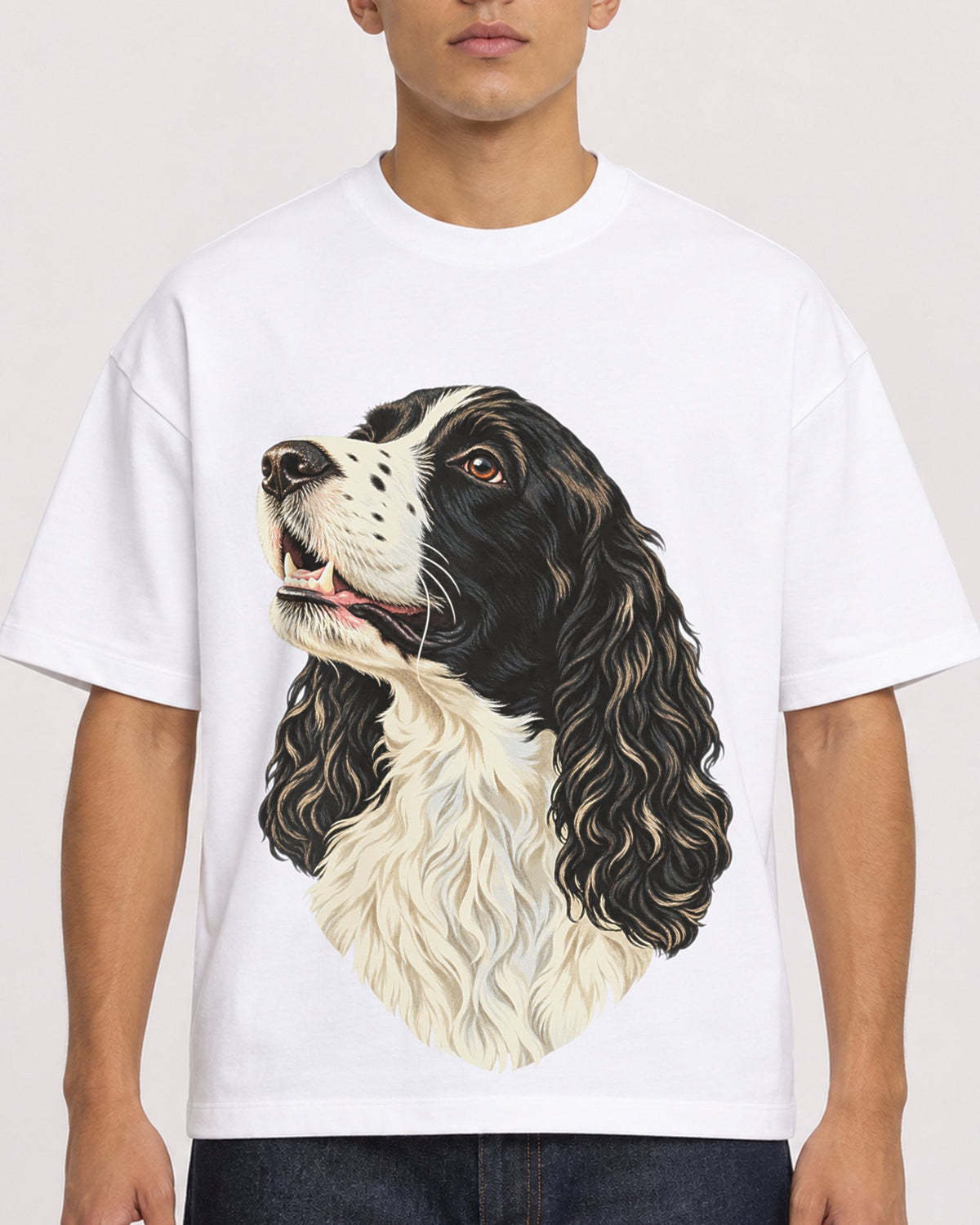 Mockup Boxy Heavyweight Tee White male close-up 16
