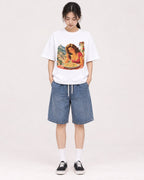Mockup Boxy Heavyweight Tee White female full-body 21