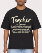 Mockup Boxy Heavyweight Tee Black male close-up 05