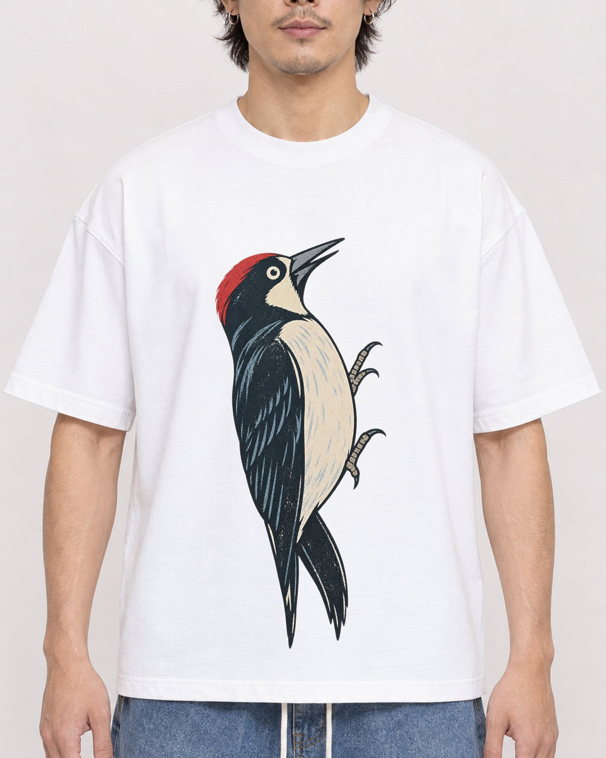 Mockup Boxy Heavyweight Tee White male close-up 03