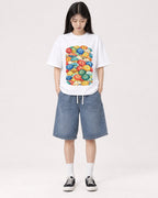 Mockup Boxy Heavyweight Tee White female full-body 01