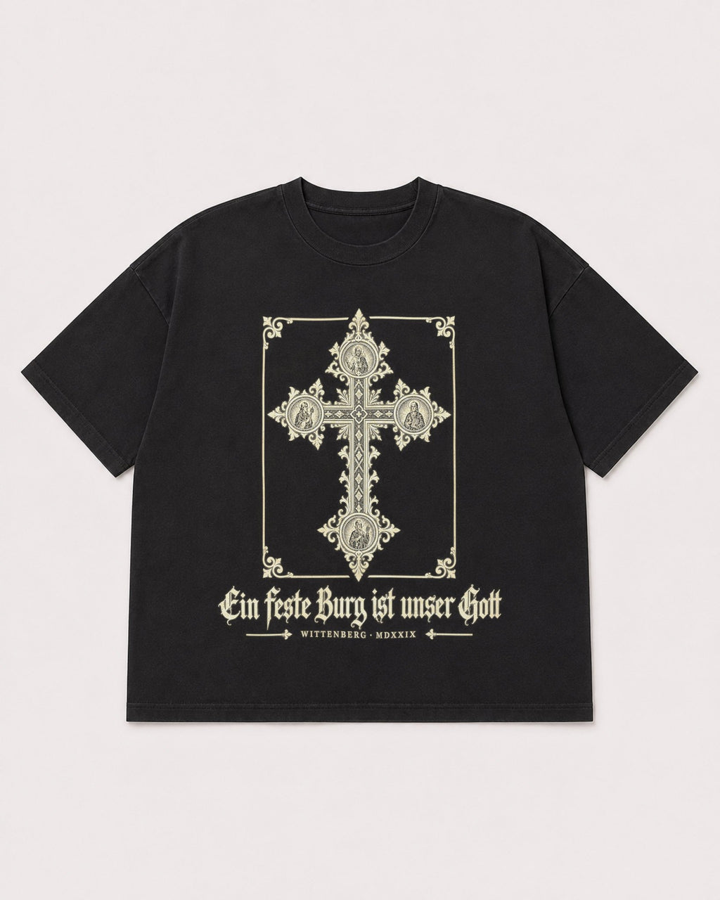 Mockup Boxy Heavyweight Tee Black product