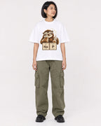 Mockup Boxy Heavyweight Tee White female full-body 32