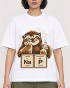 Mockup Boxy Heavyweight Tee White female close-up 32